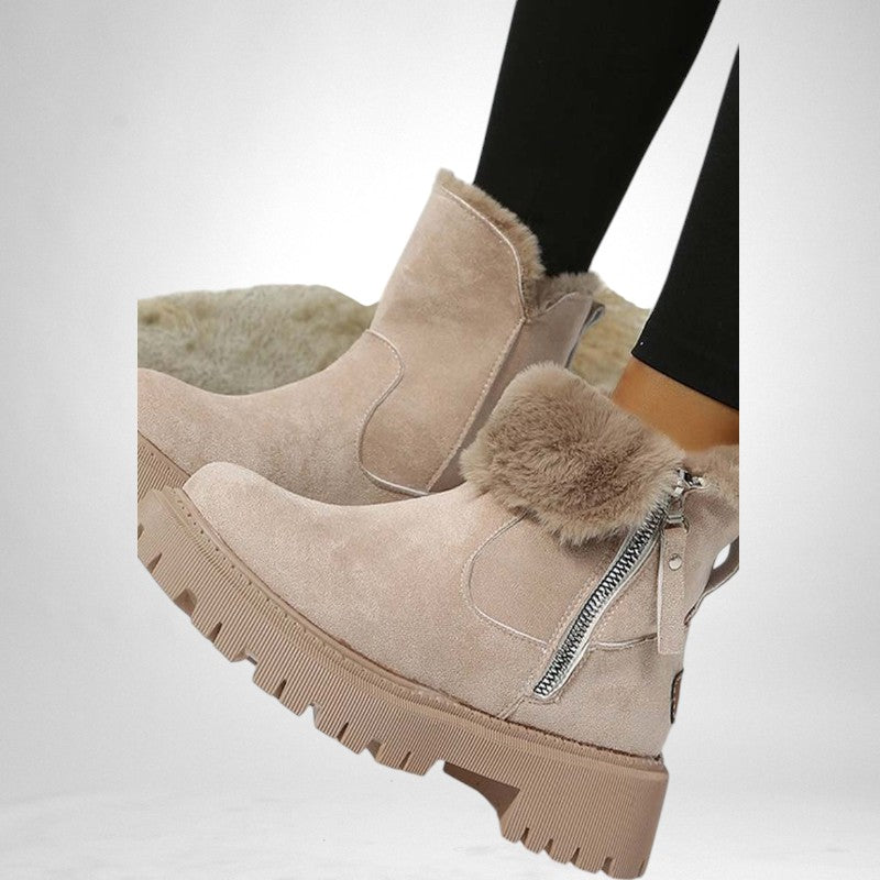 Stijlvolle warme winterschoenen met een zacht wollen interieur - dames