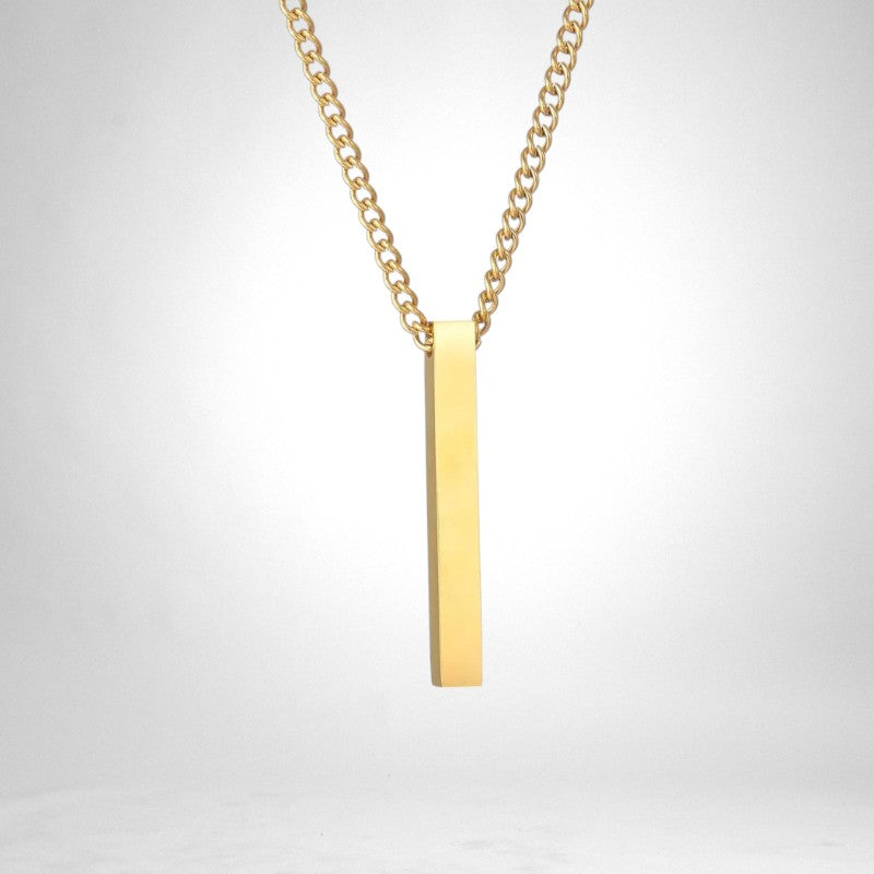 Necklace with bar pendant