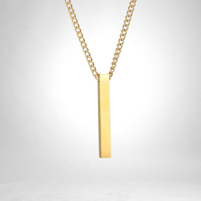 Necklace with bar pendant